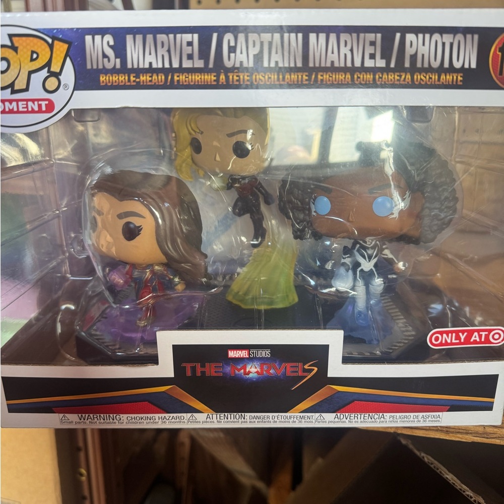 Funko Pop! Ms. Marvel, Captain Marvel, and Photon Figure Set